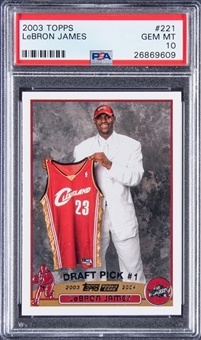 2003-04 Topps #221 LeBron James - PSA GEM MT 10 